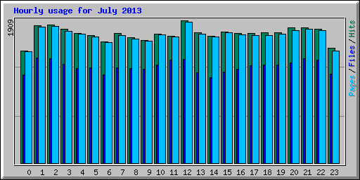 Hourly usage for July 2013