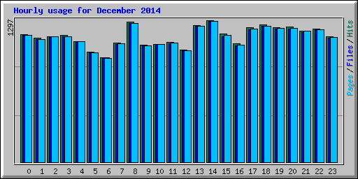 Hourly usage for December 2014